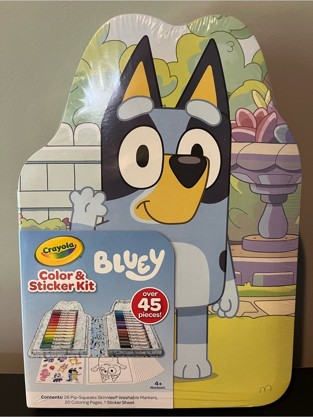 Crayola Bluey Color & Sticker Kit 45+ pcs, 26 Markers, 20 Pages